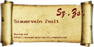 Szauervein Zsolt névjegykártya