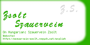 zsolt szauervein business card